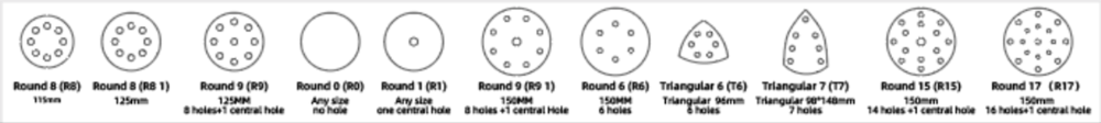 Shape Chart of Sandpaper Disc - Round 9 (R9)